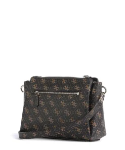 Noelle Q Logo Umhängetasche Lederimitat dunkelbraun