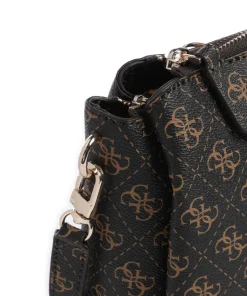 Noelle Q Logo Umhängetasche Lederimitat dunkelbraun