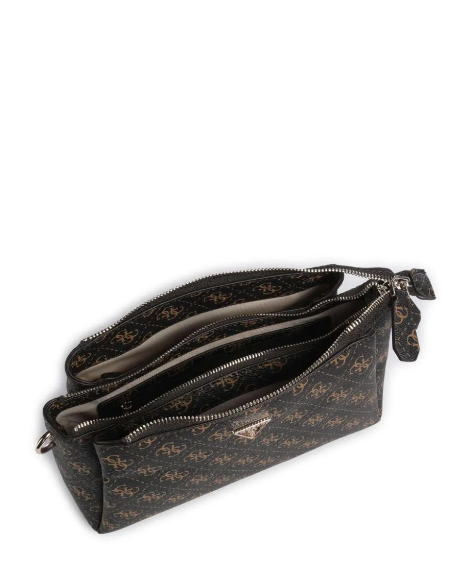 Noelle Q Logo Umhängetasche Lederimitat dunkelbraun