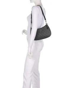 Noelle Schultertasche Lederimitat dunkelgrau