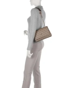 Noelle Schultertasche Lederimitat hellbraun