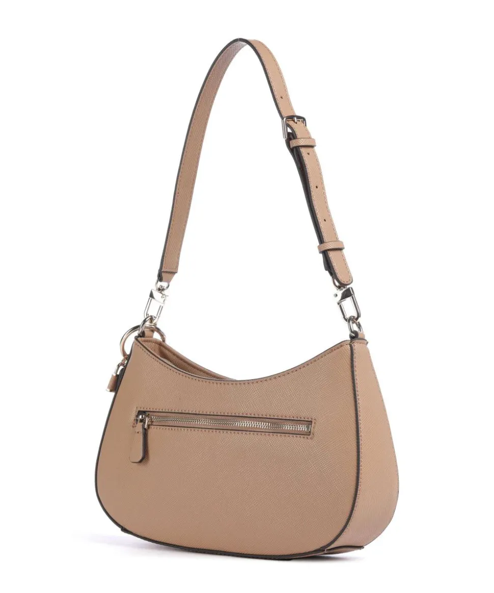 Noelle Schultertasche Lederimitat beige