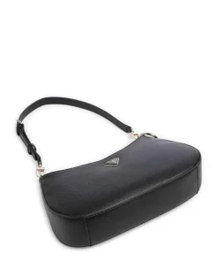 Noelle Schultertasche Lederimitat schwarz