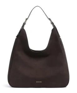 Nolita Large Beuteltasche aufgerautes Rindsleder dunkelbraun