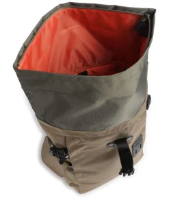 Norikura Two-Tone Rolltop Rucksack 13″ Polyester olivgrün