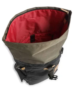 Norikura Two-Tone Rolltop Rucksack 13″ Polyester schwarz/grün