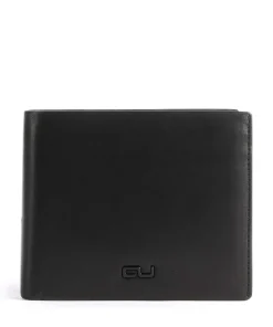 Norwegians Bjarne RFID Geldbörse Rindsleder schwarz