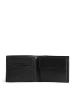 Norwegians Bjarne RFID Geldbörse Rindsleder schwarz