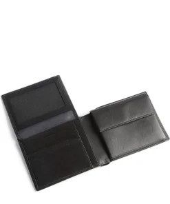 Norwegians Bjarne RFID Geldbörse Rindsleder schwarz