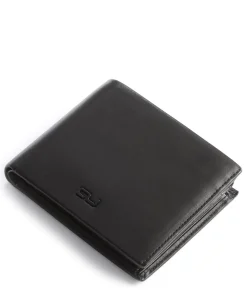 Norwegians Bjarne RFID Geldbörse Rindsleder schwarz