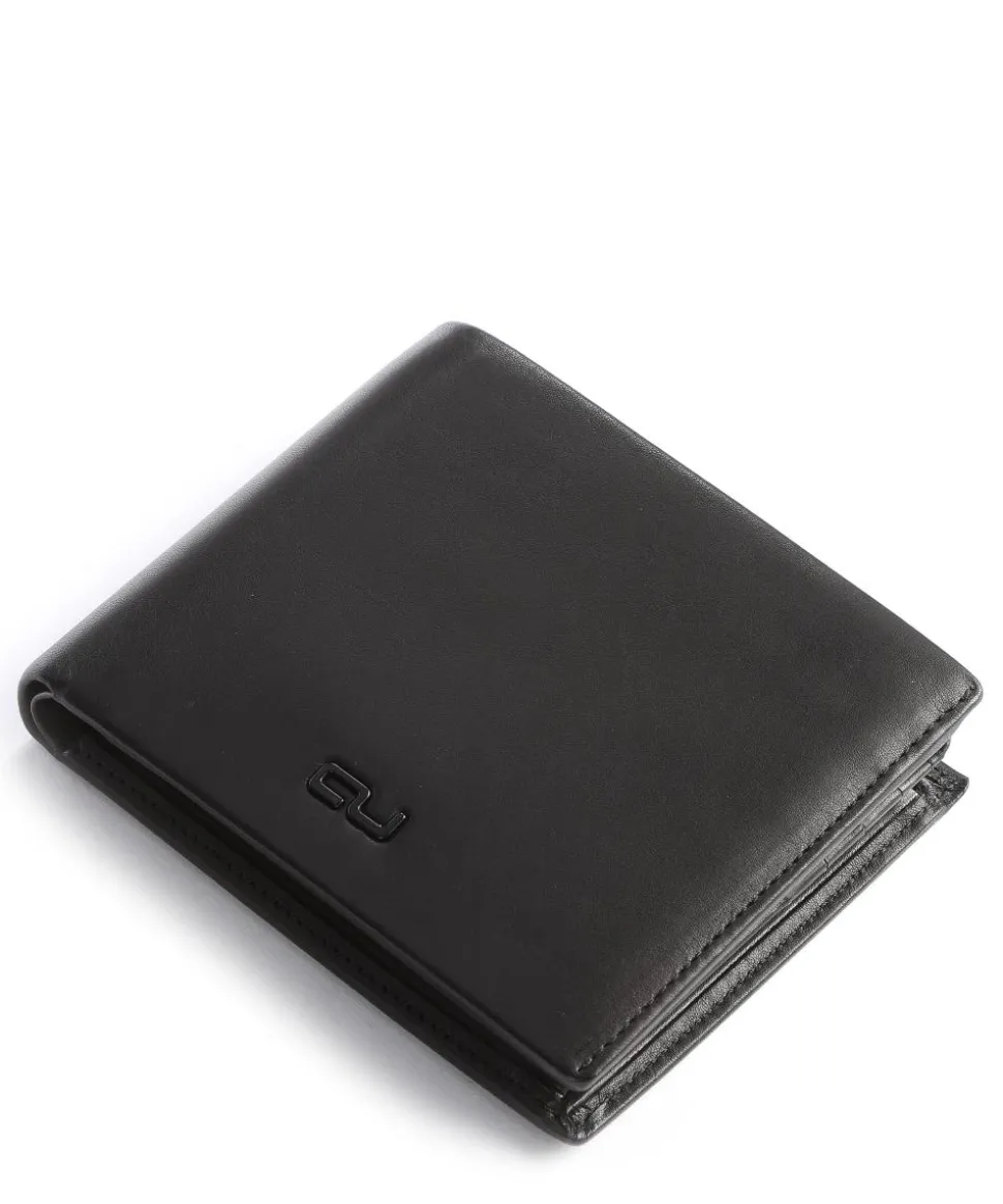 Norwegians Bjarne RFID Geldbörse Rindsleder schwarz