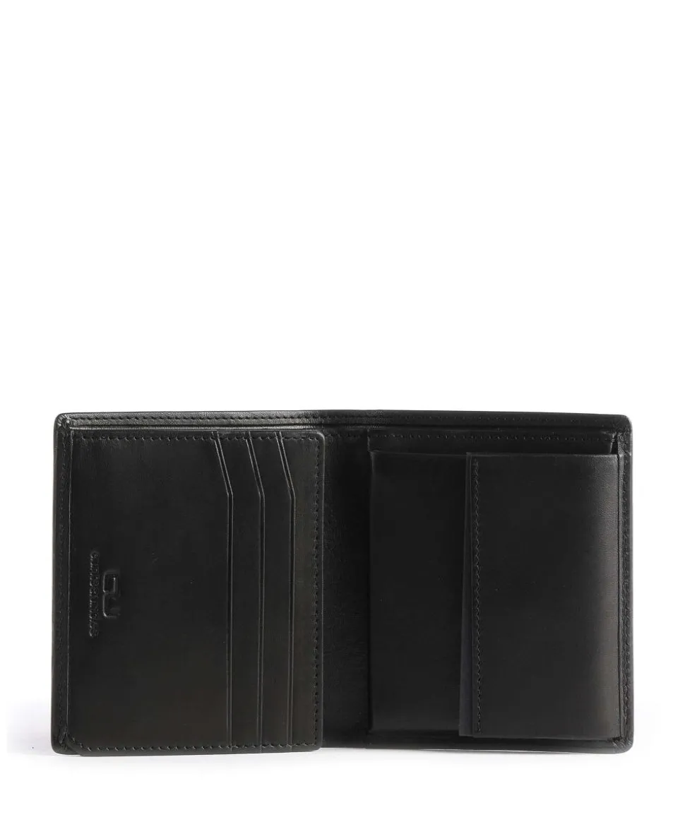 Norwegians Leeven RFID Geldbörse Rindsleder schwarz