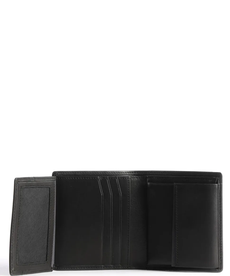 Norwegians Leeven RFID Geldbörse Rindsleder schwarz