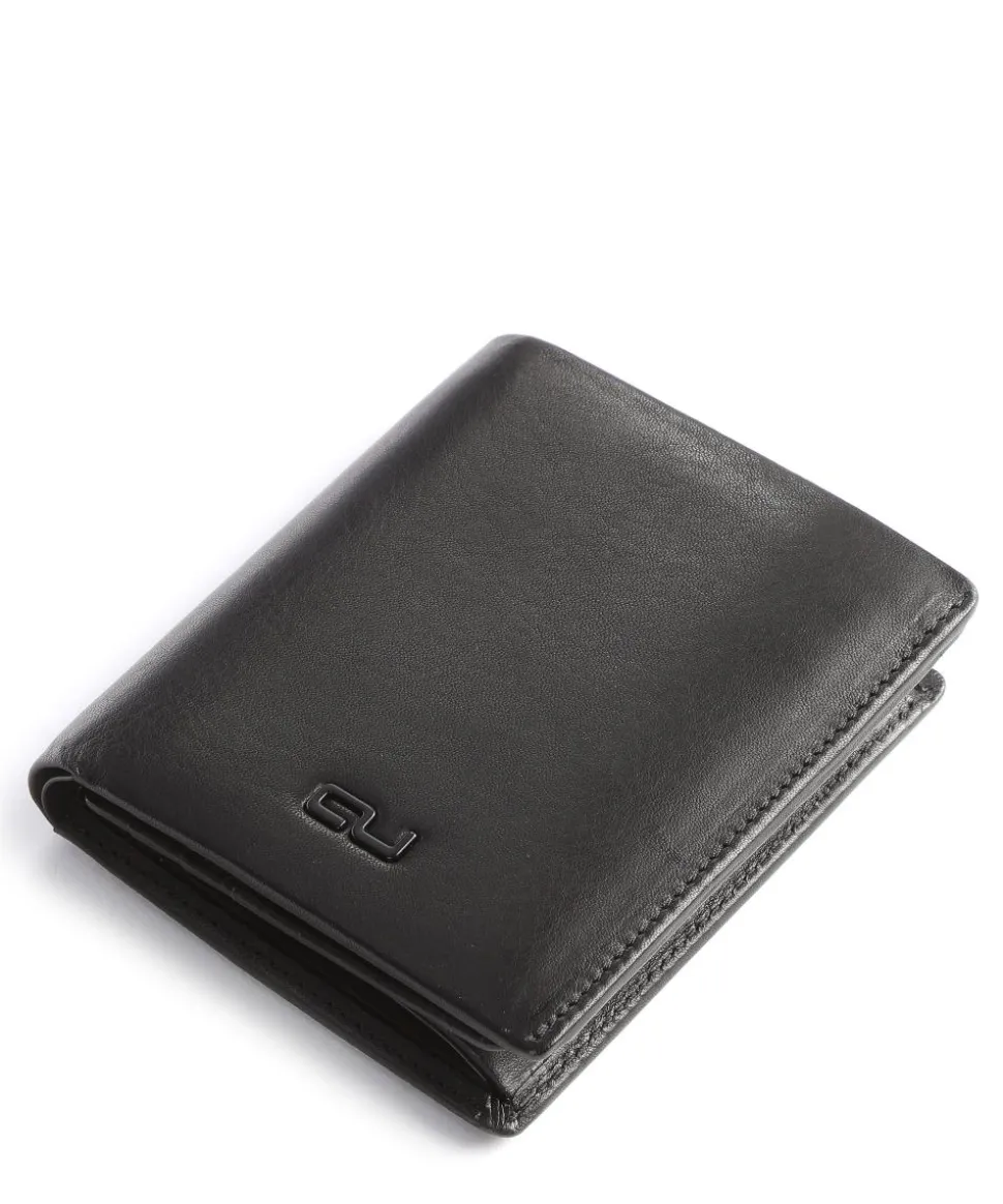 Norwegians Leeven RFID Geldbörse Rindsleder schwarz