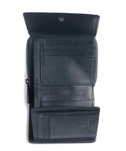 Norwegians Liv RFID Geldbörse genarbtes Rindsleder petrol