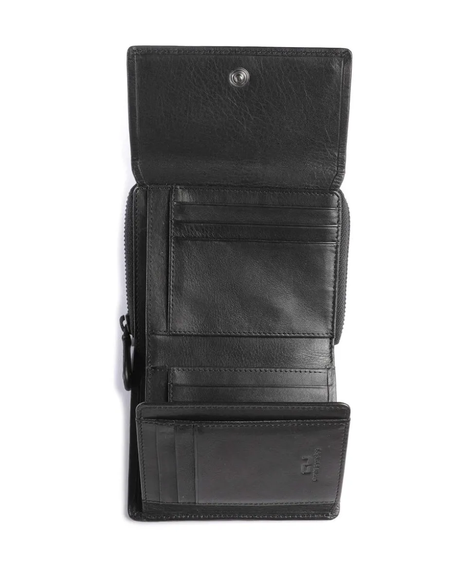 Norwegians Liv RFID Geldbörse genarbtes Rindsleder schwarz