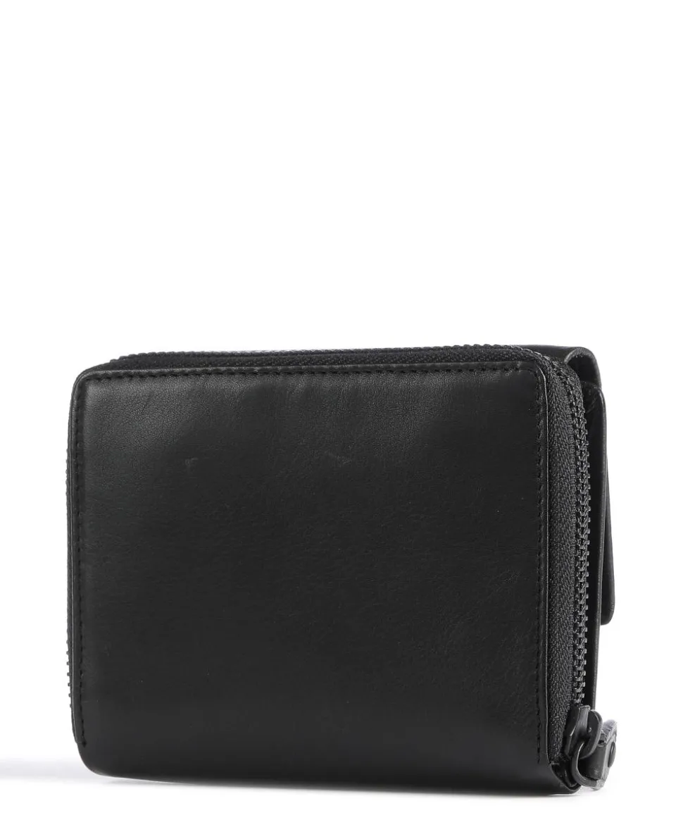 Norwegians Liv RFID Geldbörse genarbtes Rindsleder schwarz