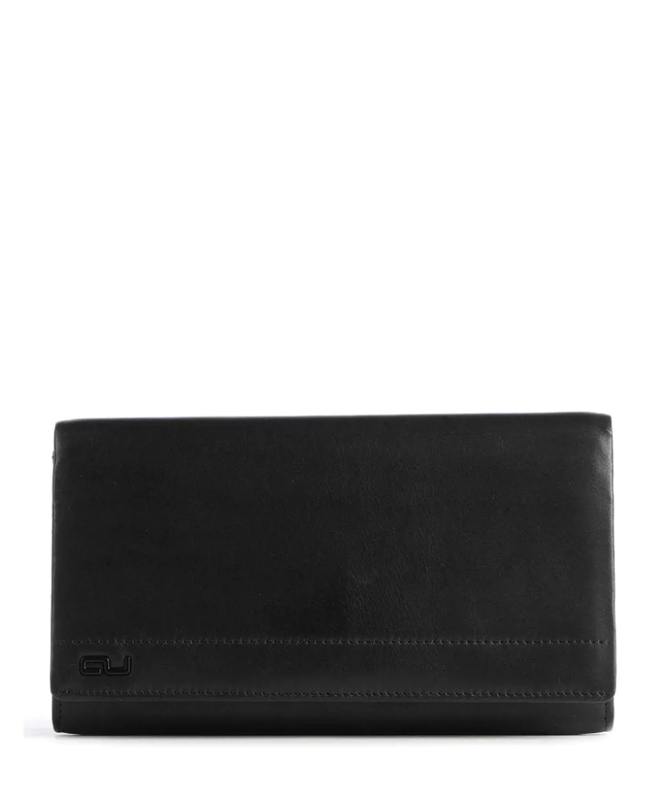 Norwegians Vilde RFID Geldbörse Rindsleder schwarz