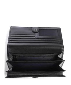 Norwegians Vilde RFID Geldbörse Rindsleder schwarz