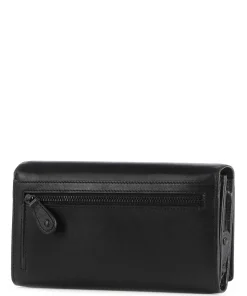 Norwegians Vilde RFID Geldbörse Rindsleder schwarz