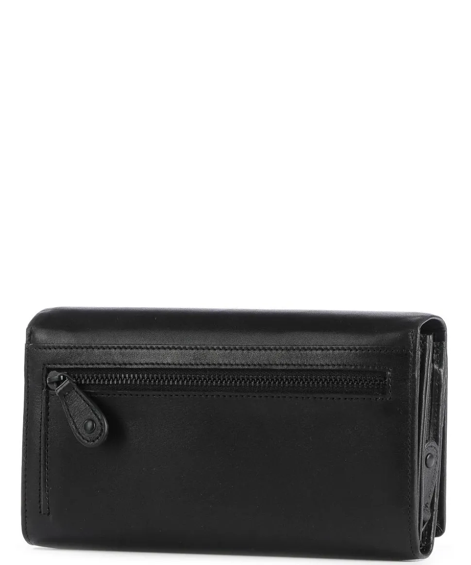 Norwegians Vilde RFID Geldbörse Rindsleder schwarz