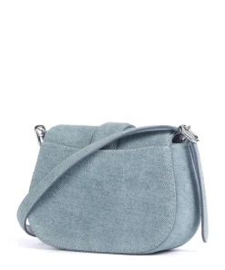 Nouveau Mini Umhängetasche aufgerautes Rindsleder blau