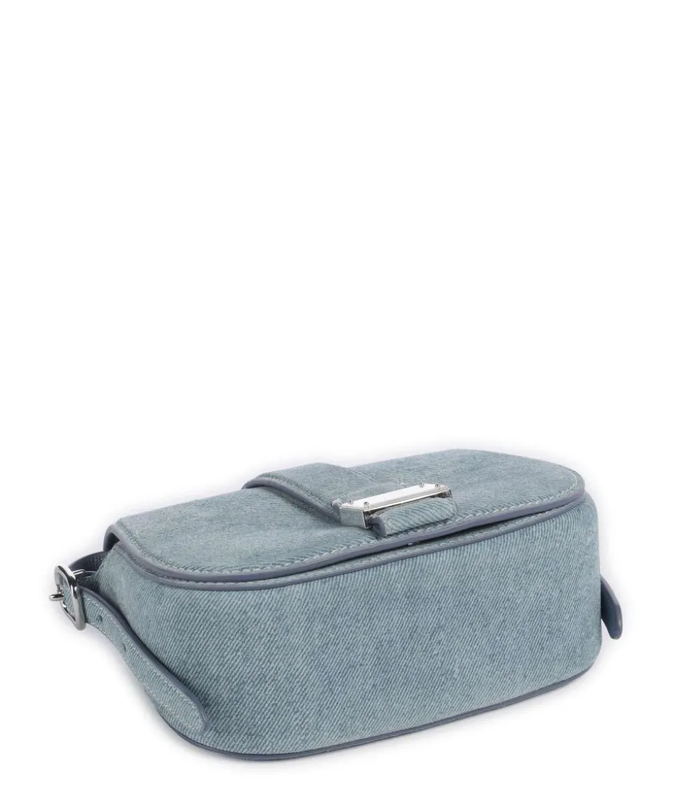 Nouveau Mini Umhängetasche aufgerautes Rindsleder blau