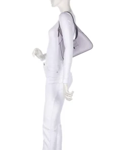 Nouveau Schultertasche fein genarbtes Rindsleder lavendel