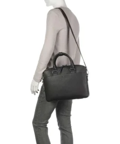 Novara Aktentasche 15″ genarbtes Rindsleder dunkelbraun