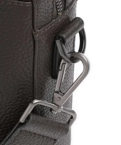 Novara Aktentasche 15″ genarbtes Rindsleder dunkelbraun