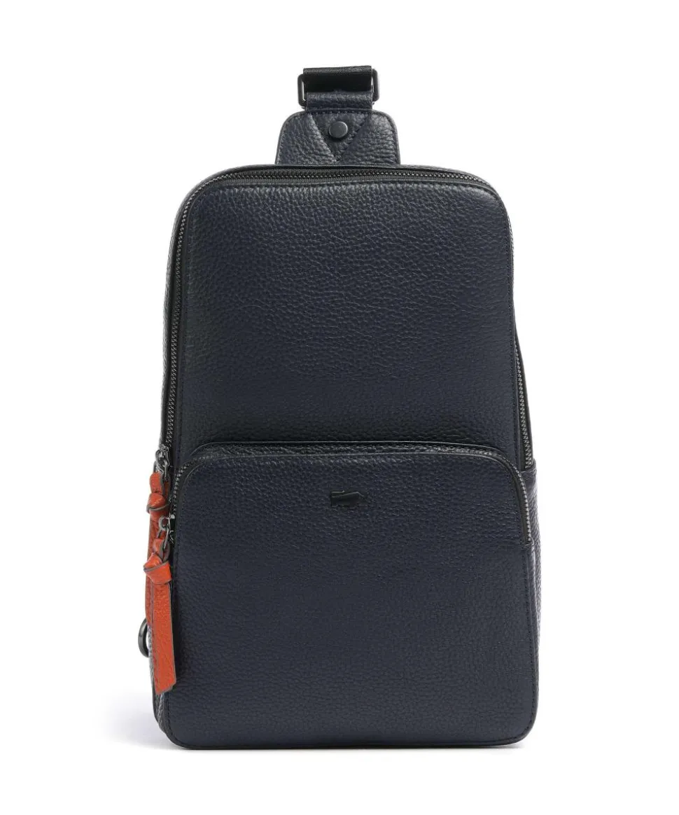 Novara Slingbag 10″ genarbtes Rindsleder navy