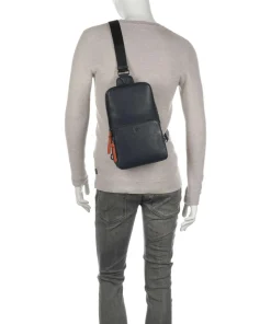 Novara Slingbag 10″ genarbtes Rindsleder navy