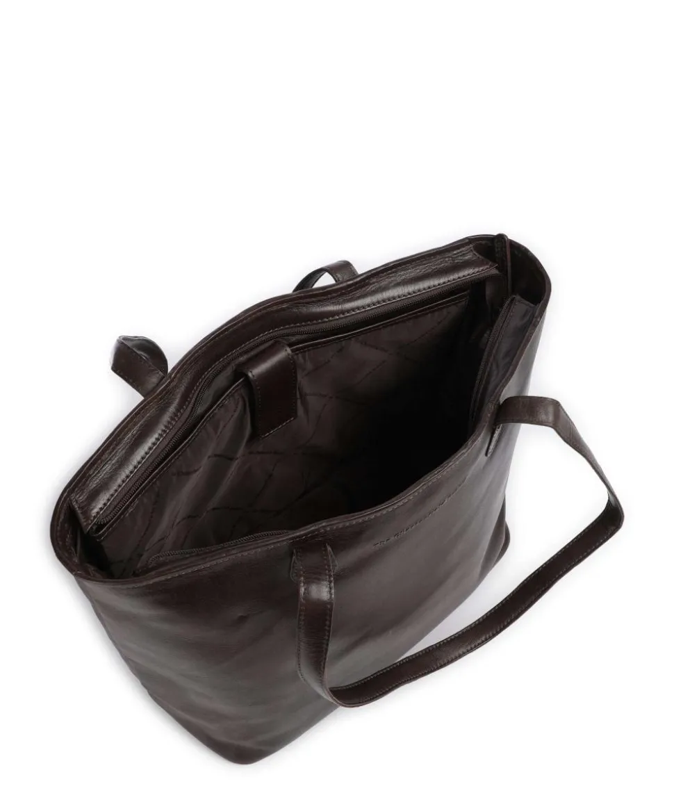 Novum Astano Shopper 14″ genarbtes Leder dunkelbraun