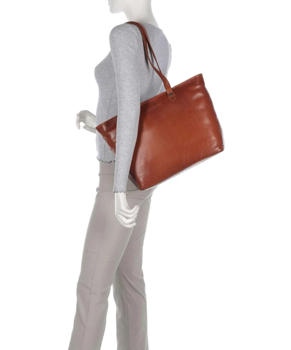 Novum Astano Shopper 14″ genarbtes Leder cognac
