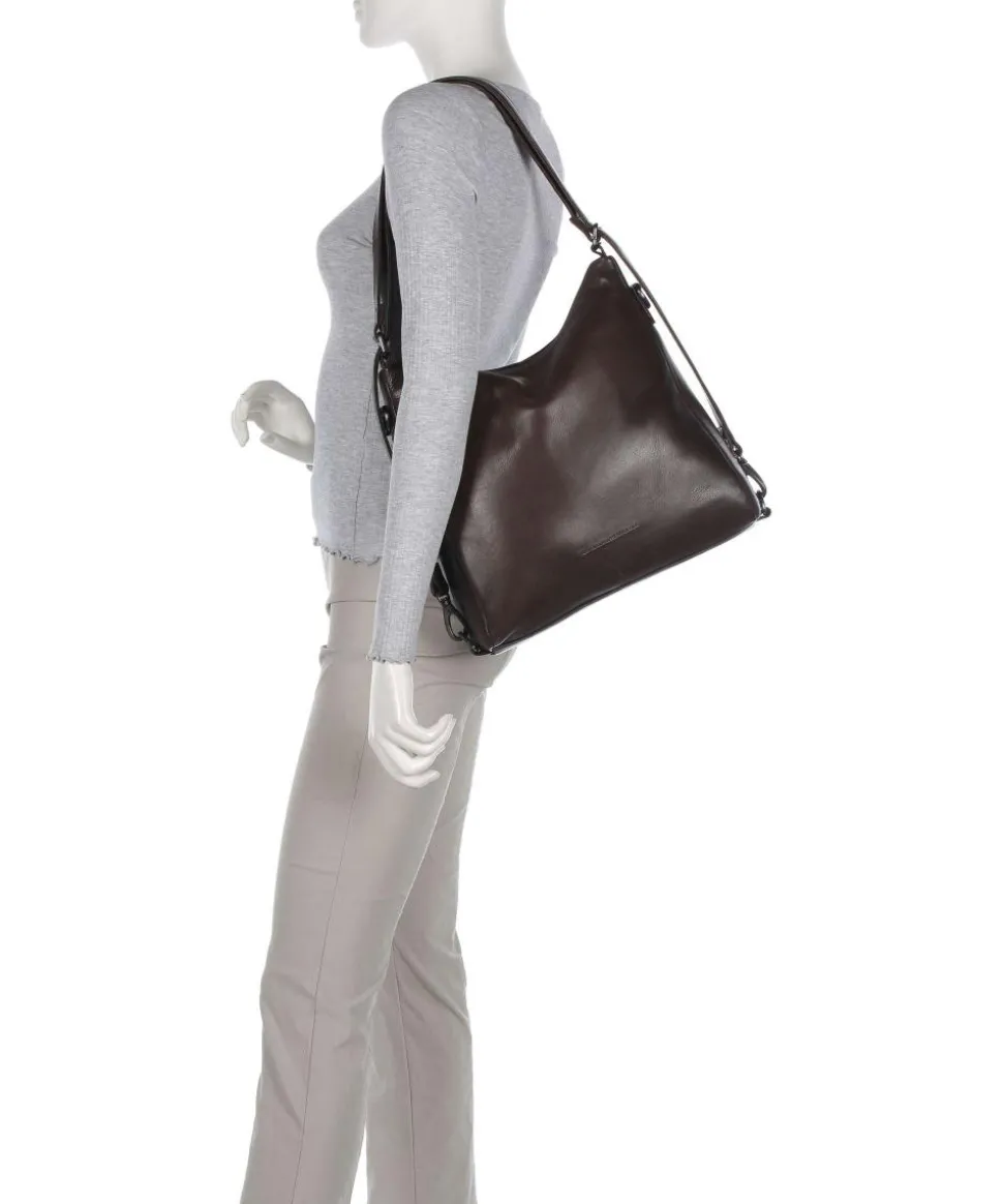 Novum Letizia Rucksack-Tasche Leder dunkelbraun