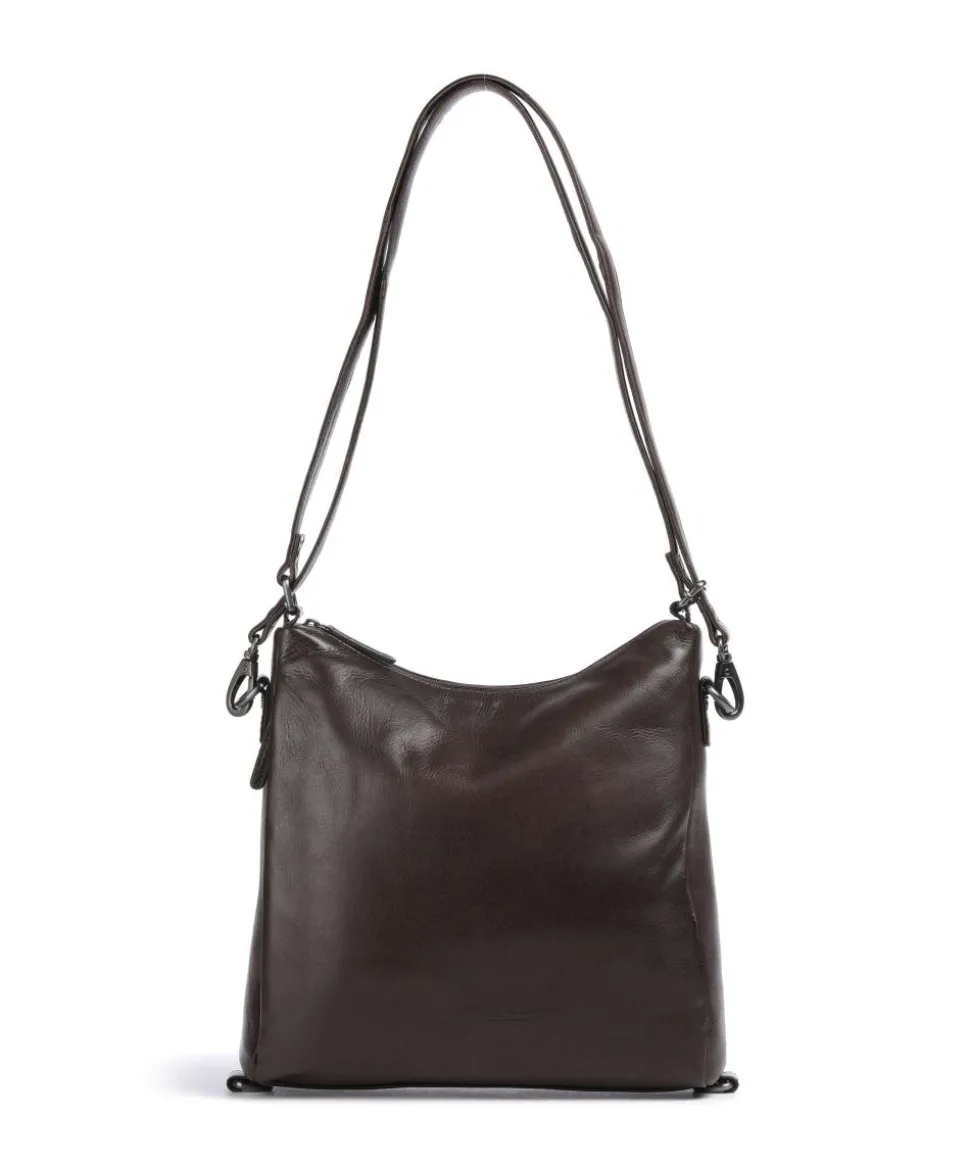 Novum Letizia Rucksack-Tasche Leder dunkelbraun