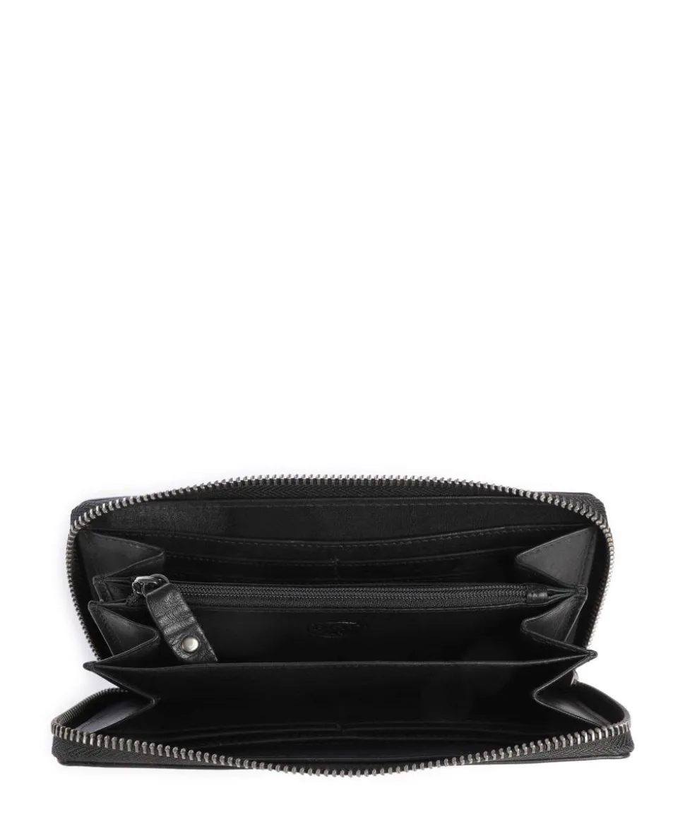 Novum Livorno RFID Geldbörse fein genarbtes Leder schwarz