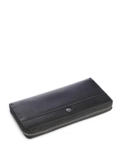 Novum Livorno RFID Geldbörse fein genarbtes Leder schwarz