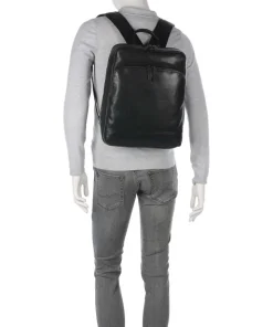 Novum Nicola Rucksack 15″ fein genarbtes Leder schwarz