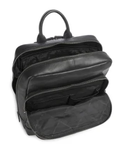 Novum Nicola Rucksack 15″ fein genarbtes Leder schwarz