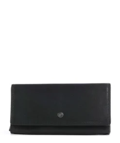 Novum Rivalto RFID Geldbörse fein genarbtes Leder schwarz