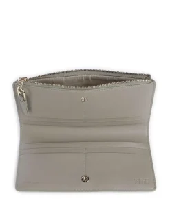 Nuvola Continental Geldbörse fein genarbtes Leder graugrün