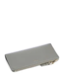 Nuvola Continental Geldbörse fein genarbtes Leder graugrün