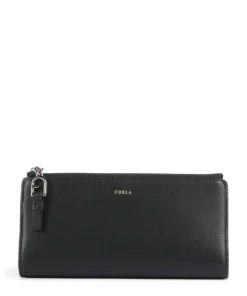 Nuvola Continental Geldbörse fein genarbtes Leder schwarz