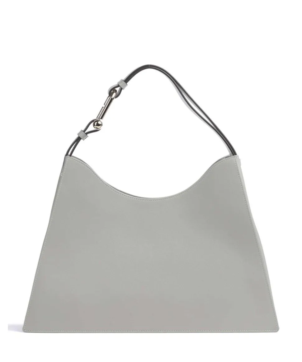 Nuvola L Beuteltasche fein genarbtes Leder grau