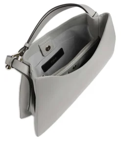 Nuvola L Beuteltasche fein genarbtes Leder grau