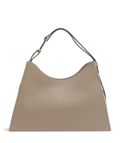 Nuvola L Beuteltasche fein genarbtes Leder taupe