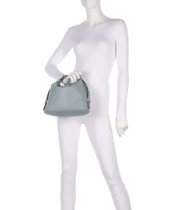 Nuvola M Handtasche fein genarbtes Leder hellblau