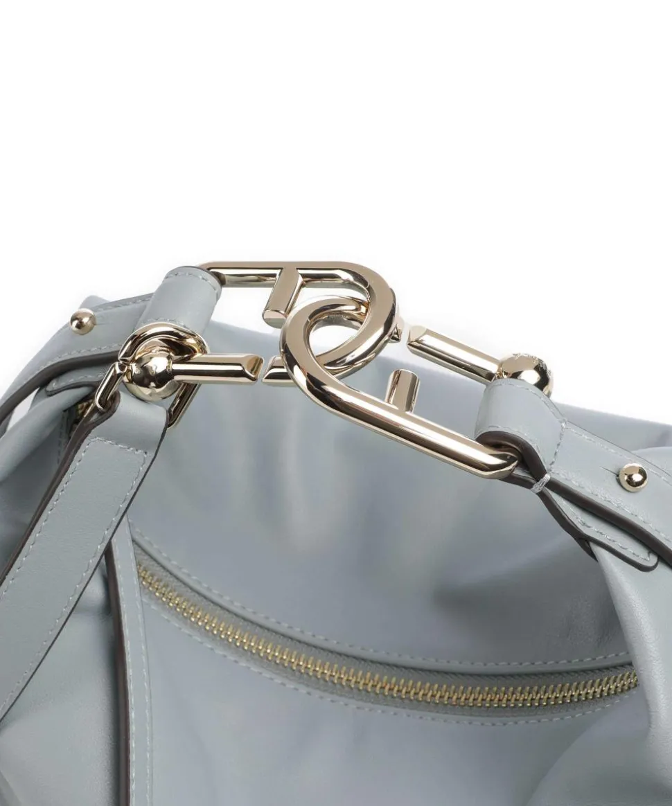 Nuvola M Handtasche fein genarbtes Leder hellblau