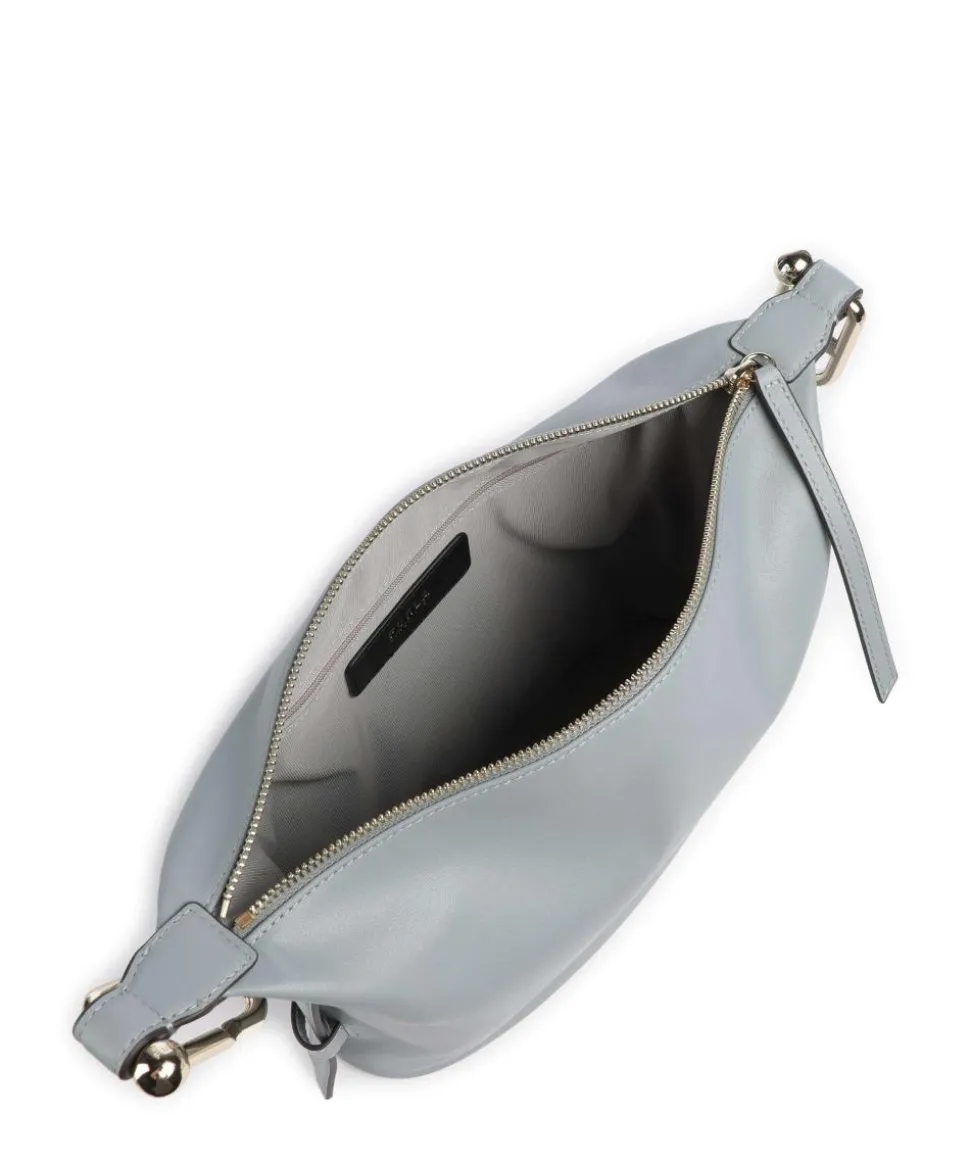 Nuvola M Handtasche fein genarbtes Leder hellblau